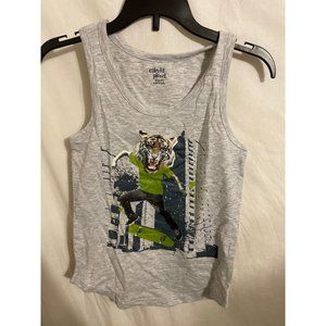 Women's Gray Tank Top Colorful Planet S Small